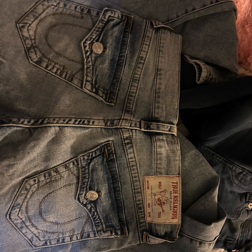 light wash true religion relaxed jeans